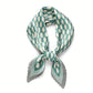 Pleated Polka Dot Square Scarf Elegant Geometric Print Neck Wrap