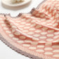 Pleated Polka Dot Square Scarf Elegant Geometric Print Neck Wrap