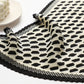 Pleated Polka Dot Square Scarf Elegant Geometric Print Neck Wrap