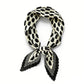 Pleated Polka Dot Square Scarf Elegant Geometric Print Neck Wrap