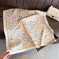 Floral Print Square Scarf Elegant Lightweight Fashion Neck Wrap