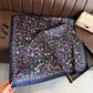 Floral Print Square Scarf Elegant Lightweight Fashion Neck Wrap