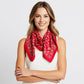 Floral Print Square Scarf Elegant Lightweight Fashion Neck Wrap