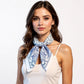 Paisley Floral Square Scarf Elegant Vintage Print Neck Wrap