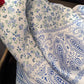 Paisley Floral Square Scarf Elegant Vintage Print Neck Wrap