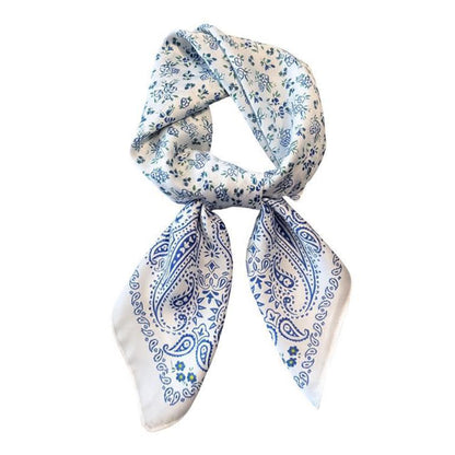 Paisley Floral Square Scarf Elegant Vintage Print Neck Wrap