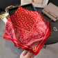 Paisley Floral Square Scarf Elegant Vintage Print Neck Wrap
