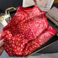 Paisley Floral Square Scarf Elegant Vintage Print Neck Wrap