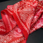 Paisley Floral Square Scarf Elegant Vintage Print Neck Wrap
