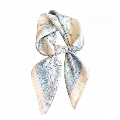 Vintage Paisley Print Square Scarf Elegant Soft Fashion Neck Head Wrap