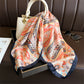 Vintage Paisley Square Scarf Elegant Boho Print Neck Wrap