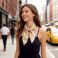 Geometric Square Scarf Modern Checkerboard Print Fashion Neck Wrap