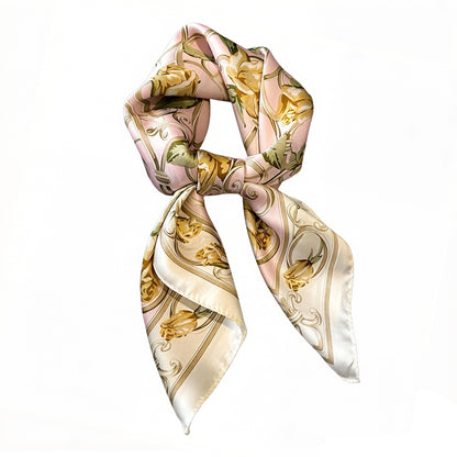 Geometric Square Scarf Modern Checkerboard Print Fashion Neck Wrap