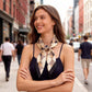 Geometric Square Scarf Modern Checkerboard Print Fashion Neck Wrap
