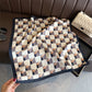 Geometric Square Scarf Modern Checkerboard Print Fashion Neck Wrap