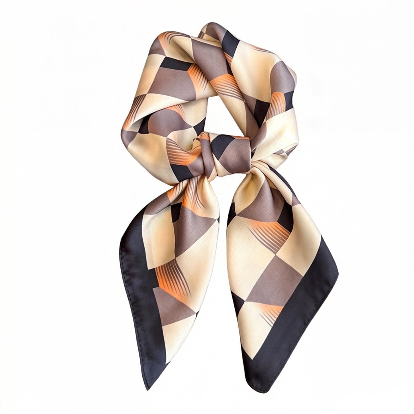 Geometric Square Scarf Modern Checkerboard Print Fashion Neck Wrap