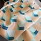 Geometric Square Scarf Modern Checkerboard Print Fashion Neck Wrap