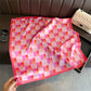 Geometric Square Scarf Modern Checkerboard Print Fashion Neck Wrap