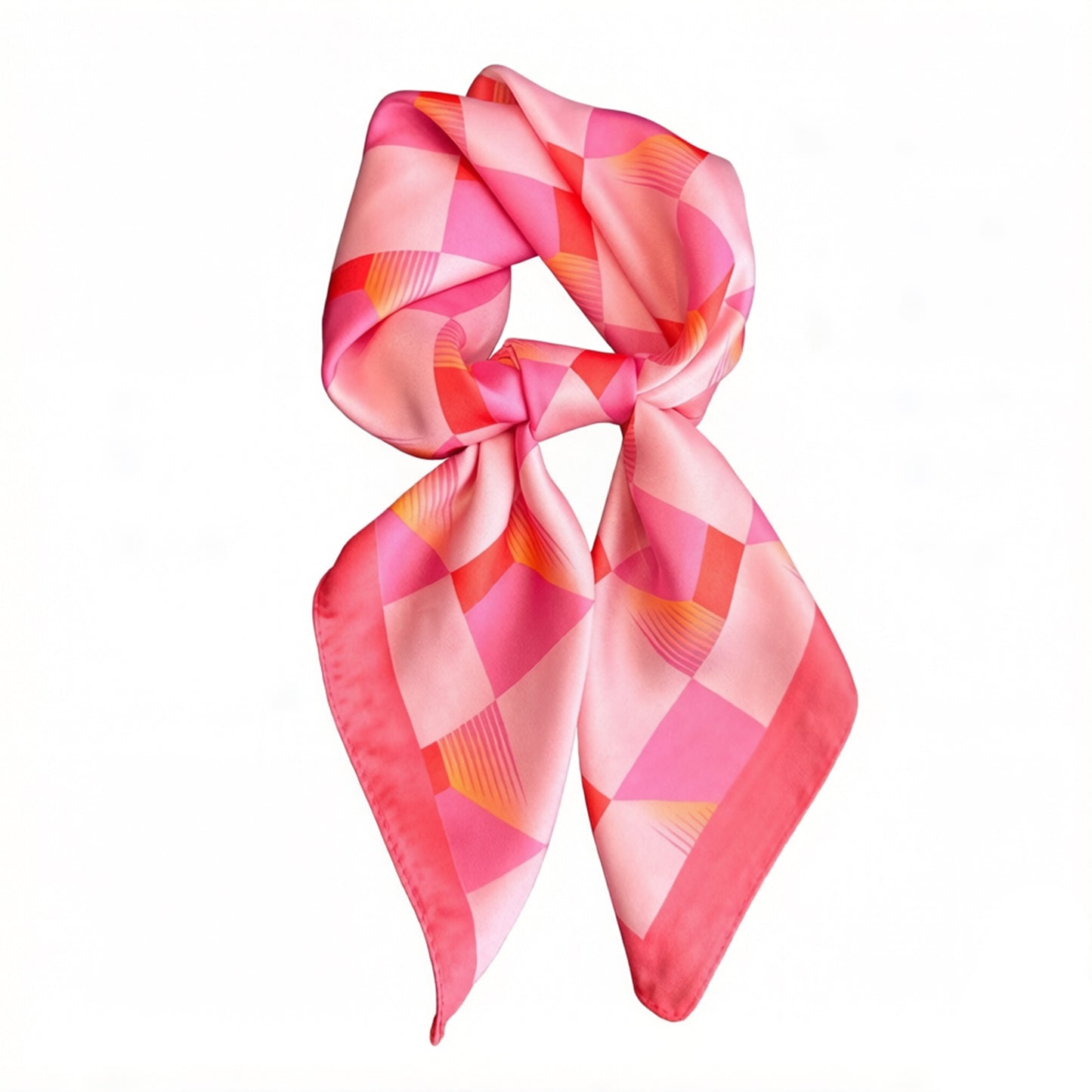 Geometric Square Scarf Modern Checkerboard Print Fashion Neck Wrap