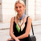 Modern Colorblock Stripe Square Scarf Elegant Fashion Neck Wrap