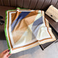 Modern Colorblock Stripe Square Scarf Elegant Fashion Neck Wrap