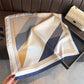 Modern Colorblock Stripe Square Scarf Elegant Fashion Neck Wrap
