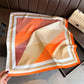 Modern Colorblock Stripe Square Scarf Elegant Fashion Neck Wrap
