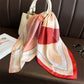 Modern Colorblock Stripe Square Scarf Elegant Fashion Neck Wrap