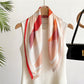 Modern Colorblock Stripe Square Scarf Elegant Fashion Neck Wrap