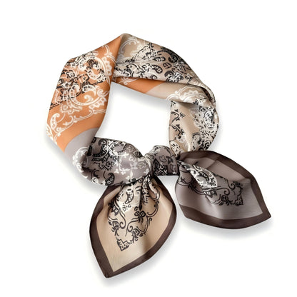 Paisley Print Satin Square Scarf 27.5 x 27.5 Inches