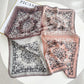 Paisley Print Satin Square Scarf 27.5 x 27.5 Inches