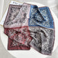 Paisley Print Satin Square Scarf 27.5 x 27.5 Inches
