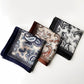 Square Paisley Silk Feel Scarf Lightweight Printed Neck Hair Scarf 27.5 Inch