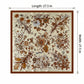 Square Floral Silk Feel Scarf Lightweight Botanical Print Neck Wrap 27.5 Inch