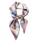 Square Floral Silk Feel Scarf Lightweight Botanical Neck Hair Wrap 27.5 Inch