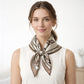 Equestrian Print Silk Feel Satin Square Scarf Lightweight Neck Wrap 27.5 Inches