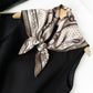 Equestrian Print Silk Feel Satin Square Scarf Lightweight Neck Wrap 27.5 Inches