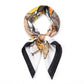Square Cat Print Silk Feel Satin Scarf Cute Animal Neck Wrap 27.5 Inch