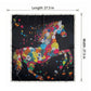 Square Floral Horse Silk Feel Satin Scarf Lightweight Wrap 27.5 Inch