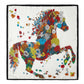 Square Floral Horse Silk Feel Satin Scarf Lightweight Wrap 27.5 Inch