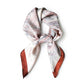Square Artistic Line Print Satin Scarf Lightweight Silk Touch Wrap 27.5 Inch