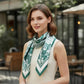 Oversized Botanical Satin Scarf Silk Touch Square Head Wrap 35 Inch