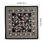 Vintage Floral Print Satin Square Scarf 35 x 35 Inches Head Scarf for Women
