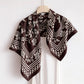 Vintage Floral Print Satin Square Scarf 35 x 35 Inches Head Scarf for Women