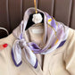 Square Satin Neck Scarf 27.5 Inch Floral Print Hair Head Neck Bandana Fashion Scarf