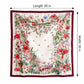 35 Inch Large Floral Square Scarf Lightweight Fashion Shawl Wrap Neck Hair Scarf