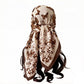35 Inch Butterfly Floral Square Scarf Lightweight Fashion Shawl Wrap Hair Scarf