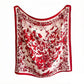 35 Inch Butterfly Floral Square Scarf Lightweight Fashion Shawl Wrap Hair Scarf