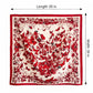 35 Inch Butterfly Floral Square Scarf Lightweight Fashion Shawl Wrap Hair Scarf