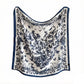 35 Inch Butterfly Floral Square Scarf Lightweight Fashion Shawl Wrap Hair Scarf